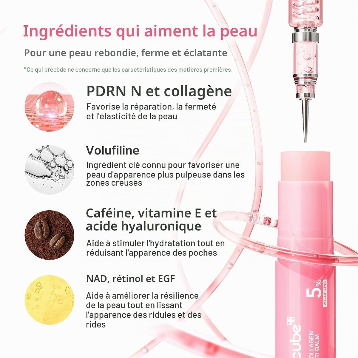 Médicube Stick Baume Multi Volume PDRN Pink Collagène Visage & Corps